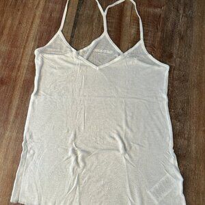 Zadig & Voltaire XS white modal racerback tank top